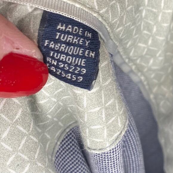 TED BAKER Navy/White Polo‎ with Contrasting Collar & Chest Pocket Size 7 (L/XL) - Picture 10 of 12